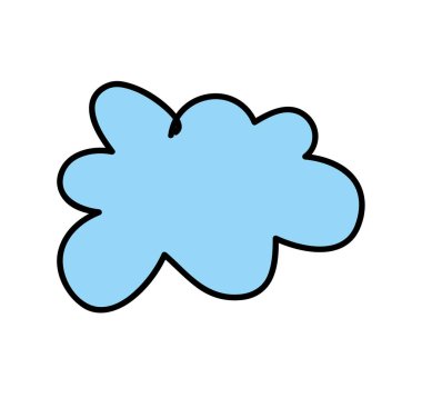 şirin bulut izole simgesi