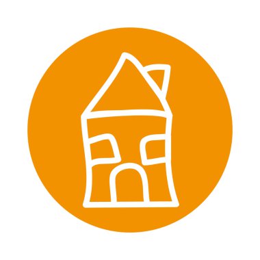 sevimli ev çizim izole simgesi