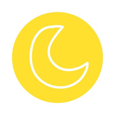 şirin ay izole simgesi