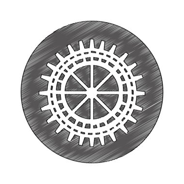 Gears'ı makine izole simgesi