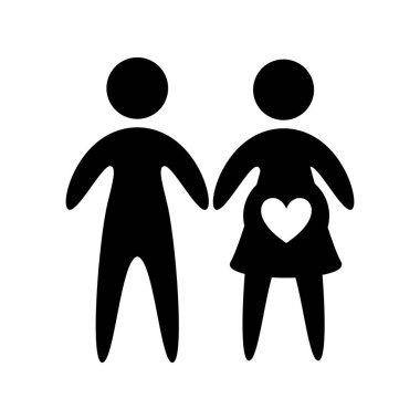 aile anne siluet izole simgesi