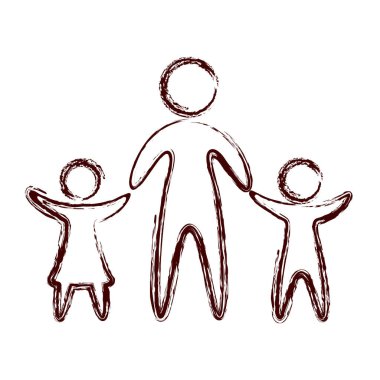 aile anne siluet izole simgesi