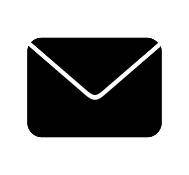 Zarf posta düz simgesi