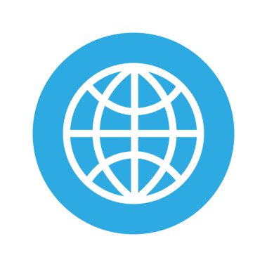 Küre gezegen izole simgesi