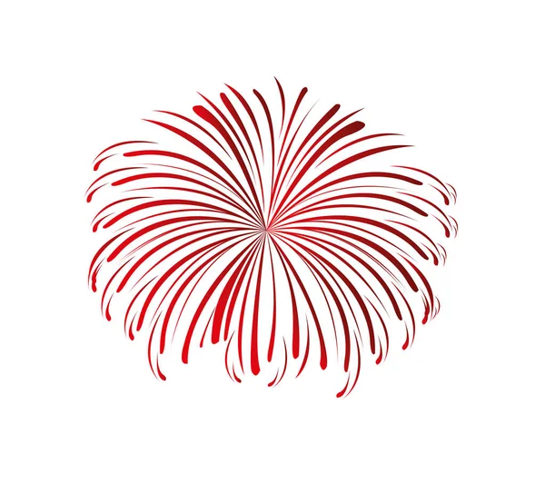 Splash fireworks isolated icon — Stock Vector
