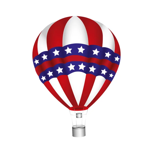 USA balon podróży lotniczych gorące — Wektor stockowy