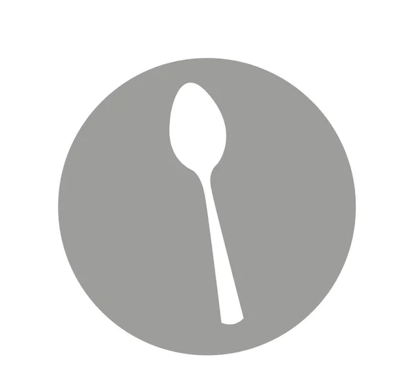 숟가락 칼 고립 된 아이콘 — 스톡 벡터