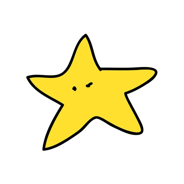 Estrella decoración silueta icono — Vector de stock