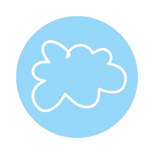 Bonito ícone isolado nuvem — Vetor de Stock