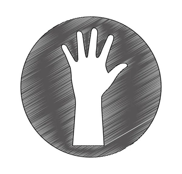 Ruce lidské nahoru izolované ikony — Stockový vektor