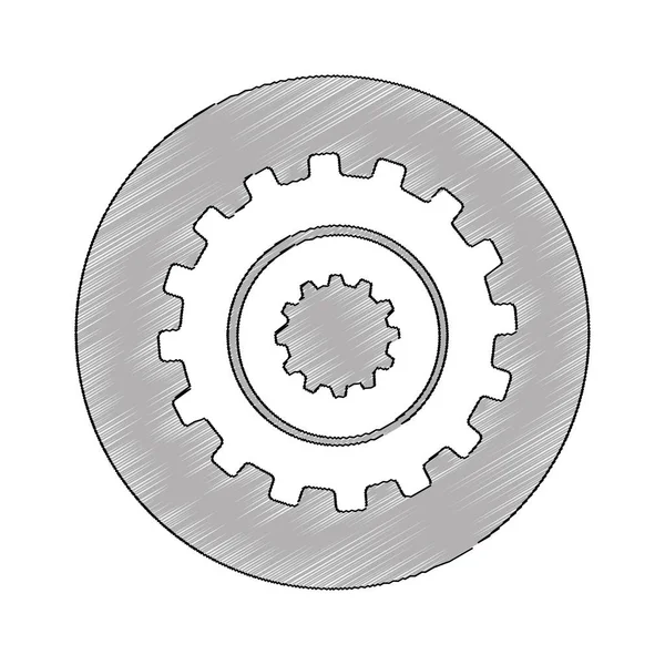 歯車機械分離アイコン — ストックベクタ