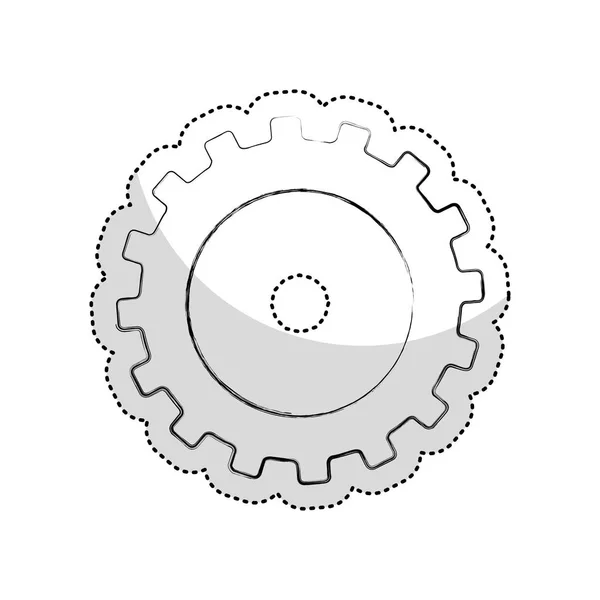 Gears machine isolated icon — Stock Vector