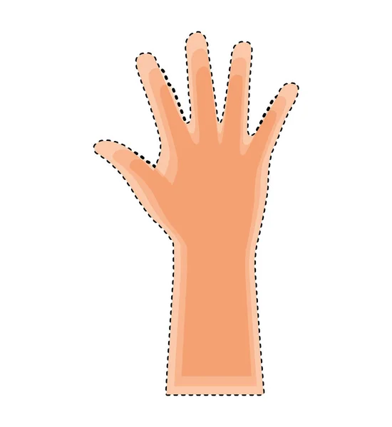 Mãos humano até ícone isolado — Vetor de Stock
