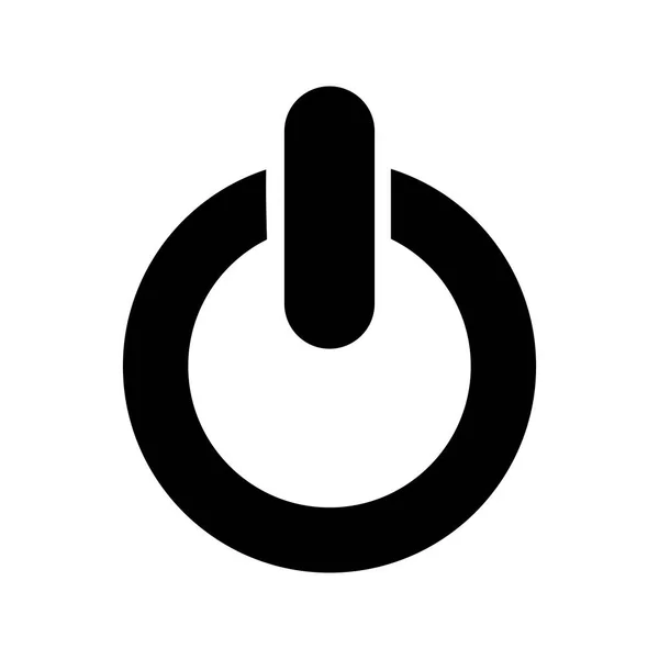 Ikona na białym tle symbol przycisku zasilania — Wektor stockowy