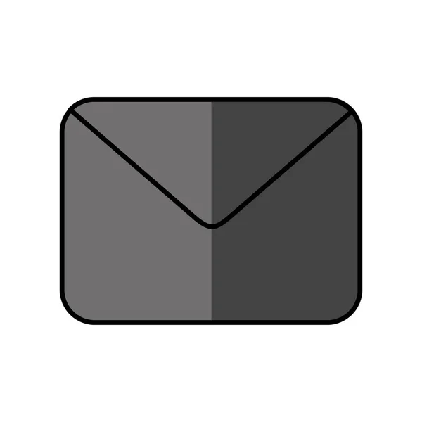 Ícone de plana de correio envelope — Vetor de Stock