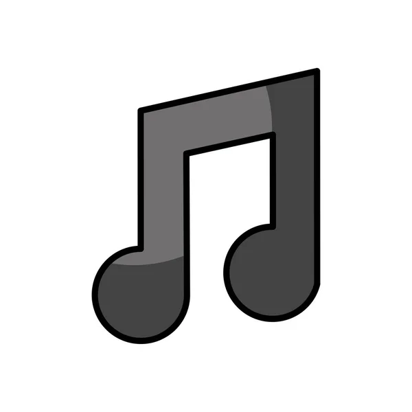 Music note isolated icon — Stock Vector