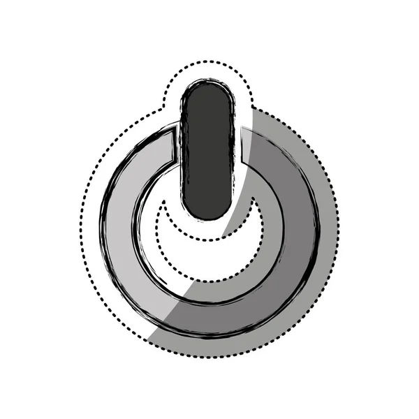 Símbolo de botón de encendido icono aislado — Archivo Imágenes Vectoriales
