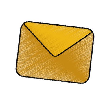 Zarf posta düz simgesi