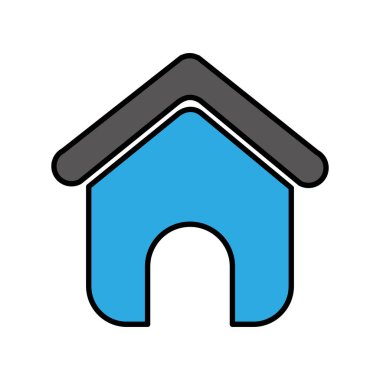 ev siluet izole simgesi