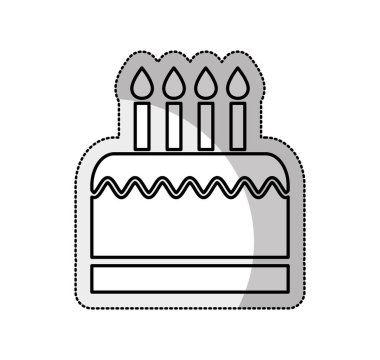 lezzetli tatlı pasta simgesi