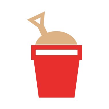 kum kova izole simgesi