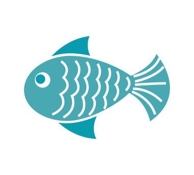 Balık hayvan izole simgesi