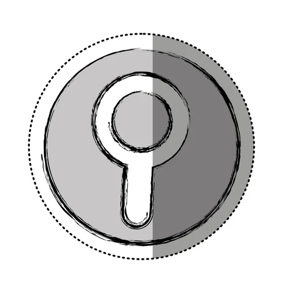 Recherche loupe icône isolée — Image vectorielle