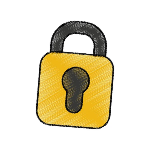 Padlock secure isolated icon — Stock Vector