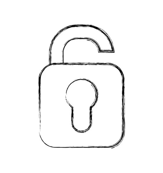 자물쇠 보안 격리 된 아이콘 — 스톡 벡터
