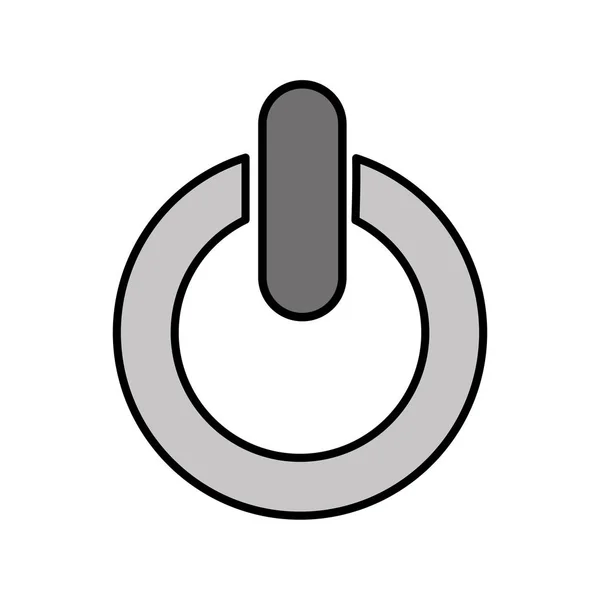 Símbolo de botón de encendido icono aislado — Vector de stock