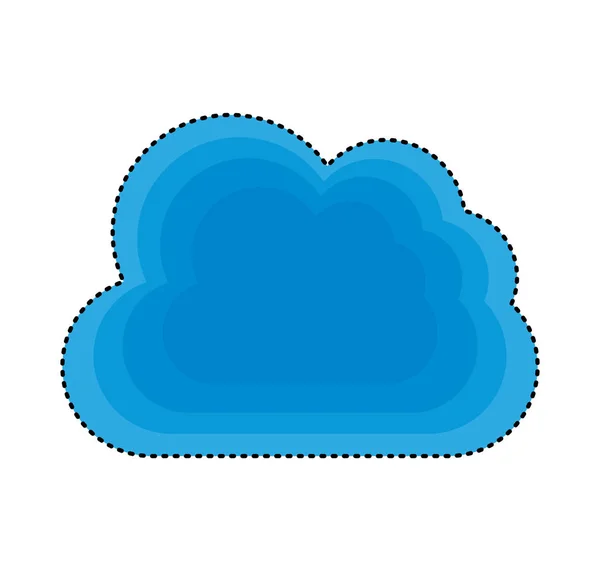 Cloud computing isolated icon — Stock Vector