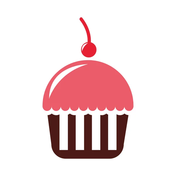 Νόστιμα γλυκά cupcake εικονίδιο — Διανυσματικό Αρχείο