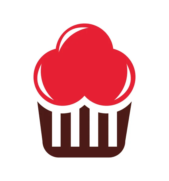 Köstliche süße Cupcake-Symbol — Stockvektor