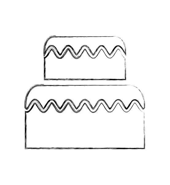 Délicieux gâteau sucré icône — Image vectorielle