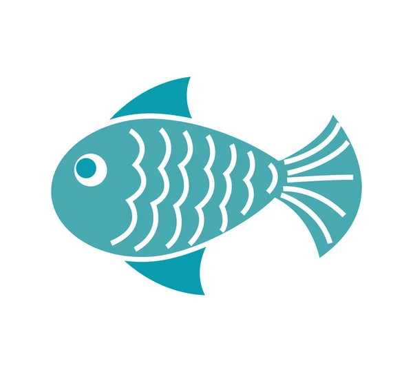 Balık hayvan izole simgesi — Stok Vektör