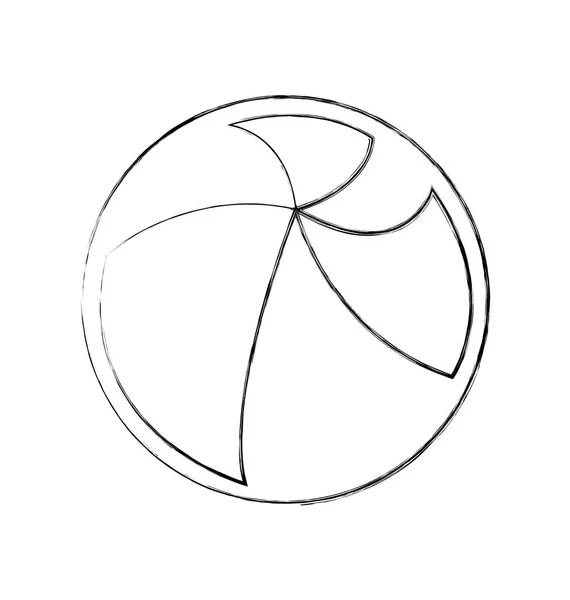 Stranden ballong isolerade ikonen — Stock vektor