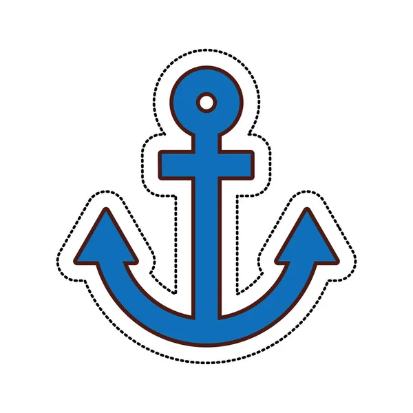 Anchor maritime isolated icon — Stock Vector