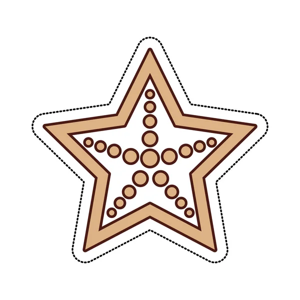 Hvězdice beach izolované ikona — Stockový vektor