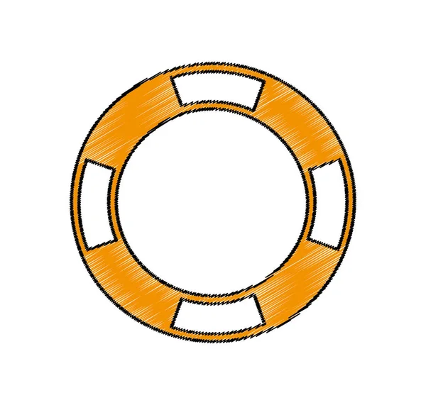 Rettungsschwimmer-Ikone — Stockvektor