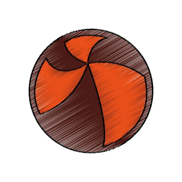 Beach balloon isolated icon — Stock Vector