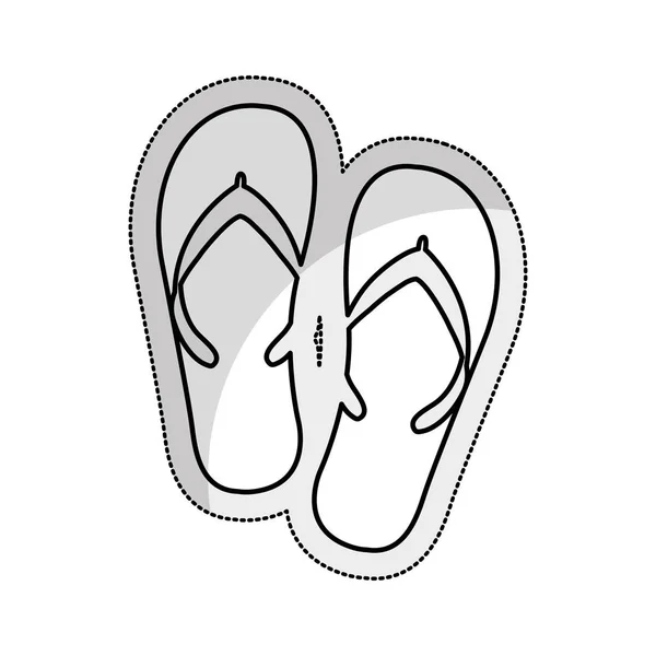 Flip flops elszigetelt ikon — Stock Vector