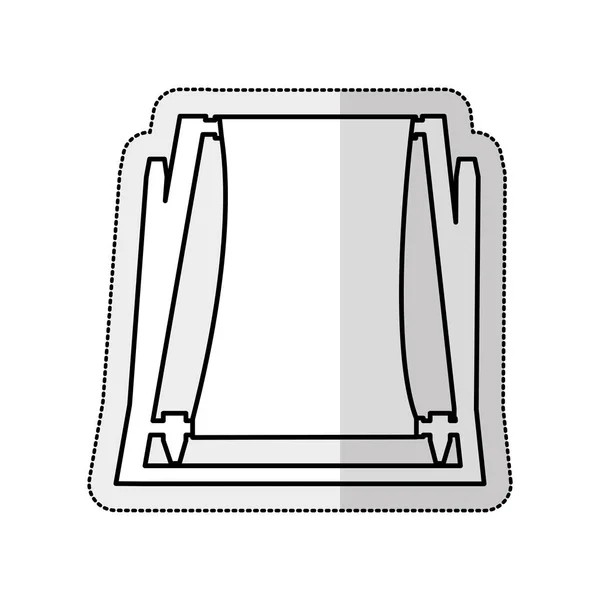 Silla de playa icono aislado — Vector de stock