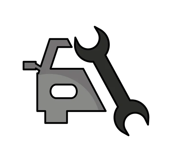 Geïsoleerde pictogram van auto reparatie service — Stockvector