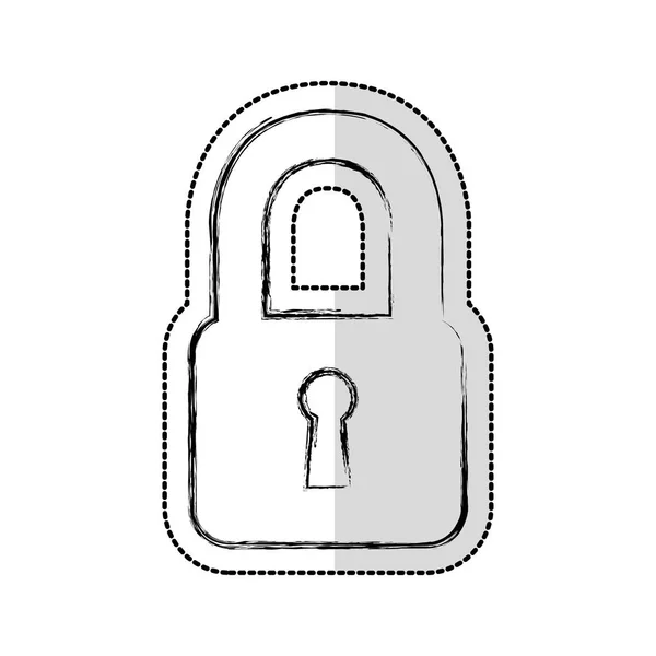 Padlock secure isolated icon — Stock Vector