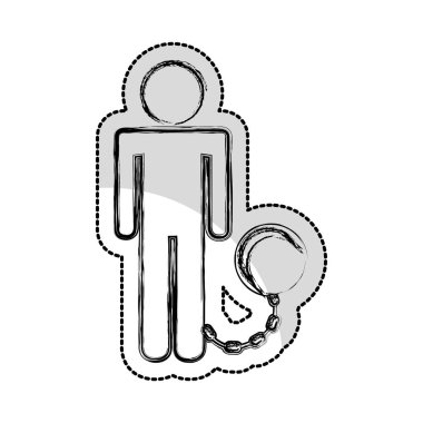 mahkum avatar siluet simge