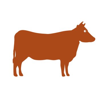 inek hayvan çiftliği izole simgesi