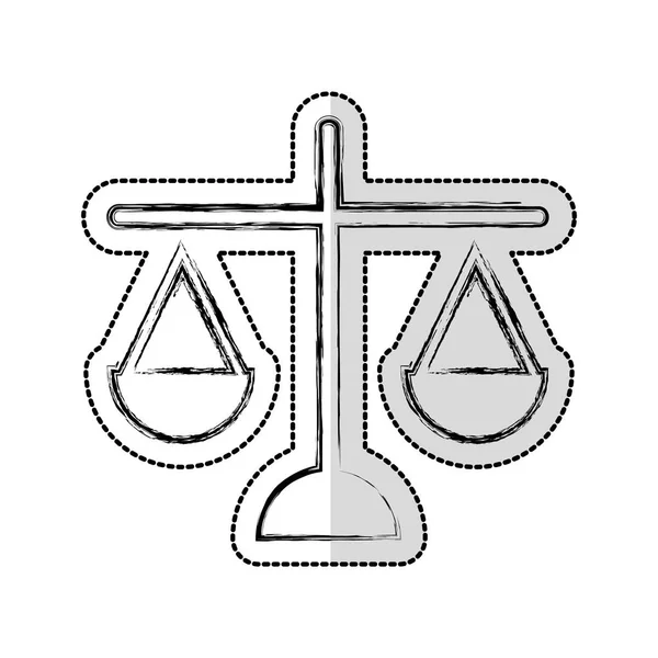 Równowaga sprawiedliwości ikona na białym tle — Wektor stockowy