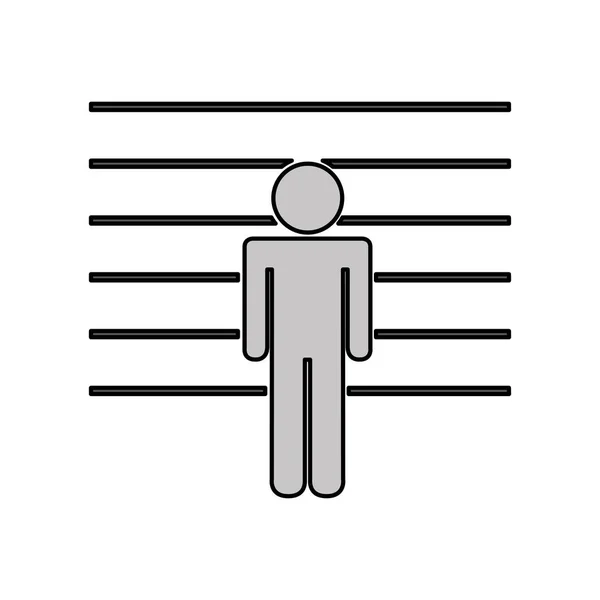 Vězeň avatar silueta ikona — Stockový vektor
