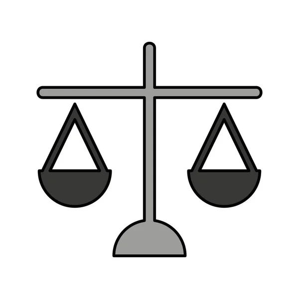 Równowaga sprawiedliwości ikona na białym tle — Wektor stockowy