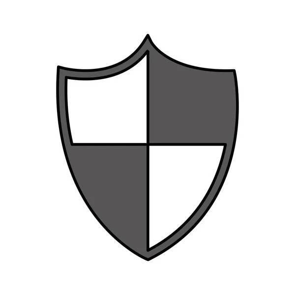 Escudo de seguridad aislado icono — Vector de stock